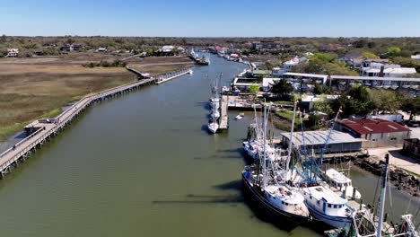 aerial pullout shem creek charleston sc, south carolina