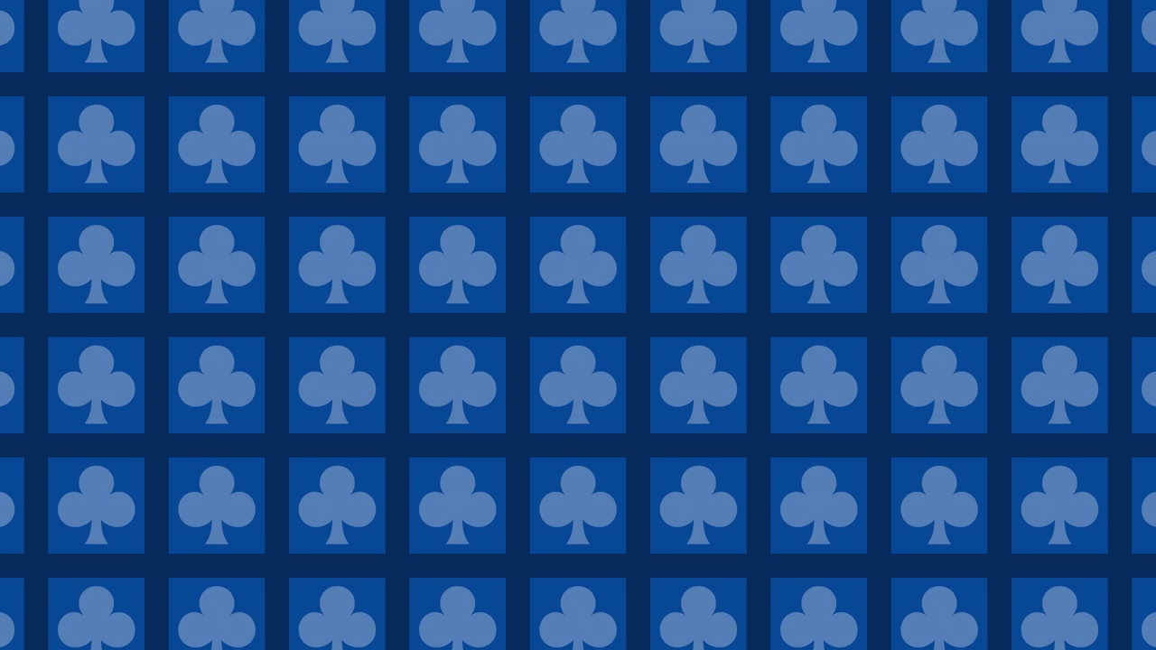 Fundo com padrão de naipe de paus azul