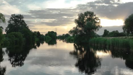 a beautiful river at sunset