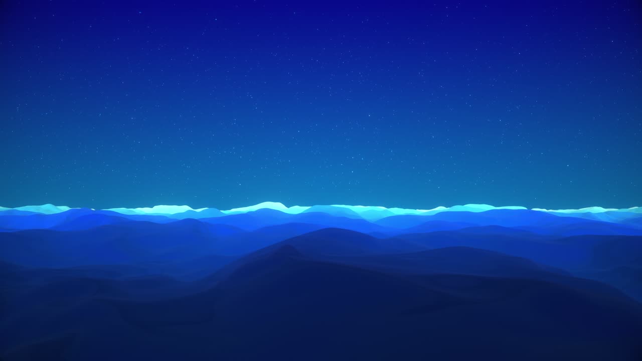 낮게 날아다니는 파도 바다 풍경 아래에 머물 밤 하늘 배경 루프