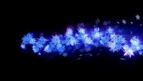 shinning winter symbol with beauty snowflakes. vortex from spin snow. winter pattern. beauty dancing snowflakes. abstract loop animation.