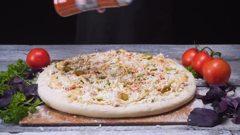 haciendo una deliciosa pizza