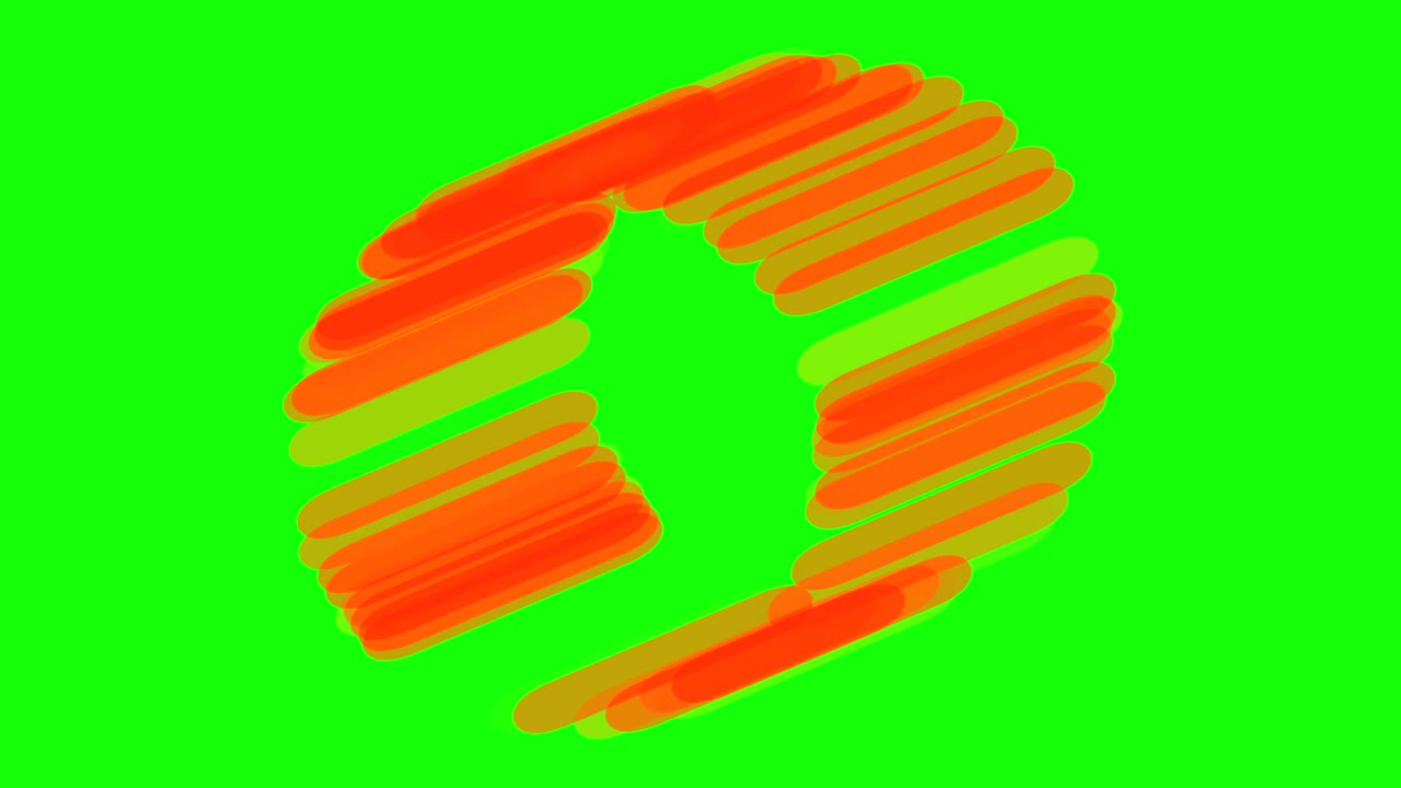 움직이는 원을 가진 초록색 배경