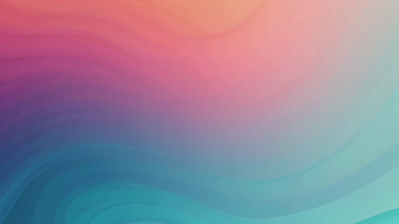 Abstract video background with a gradient of pink to teal waves