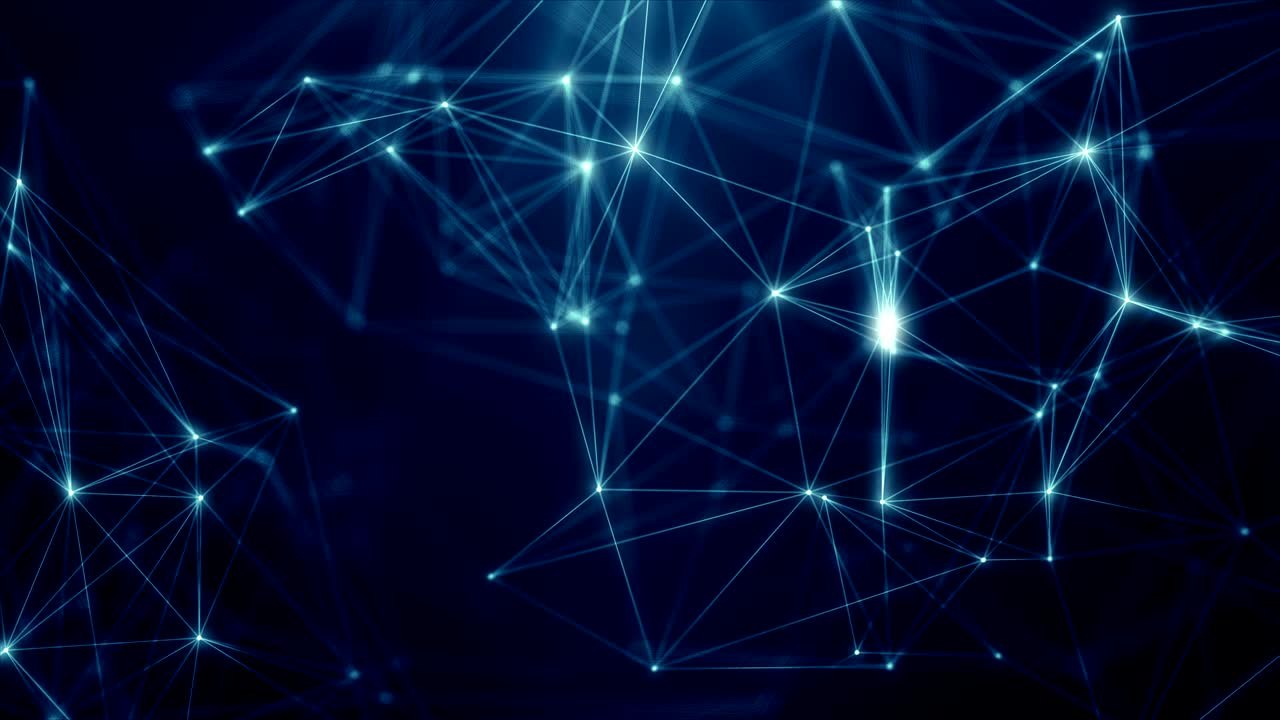 plexus abstracto de red títulos de tecnología ciencia de fondo bucle