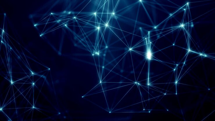 Plexus abstract network titles technology science background loop