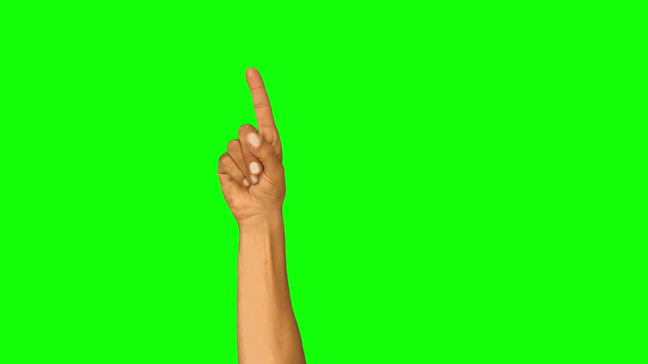 cerca de la mano apuntando a algo