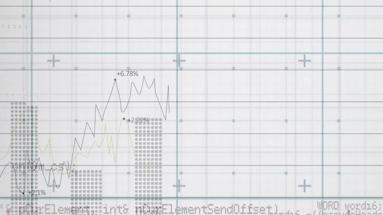 Animation of data processing over white background