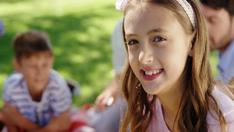 portrait of smiling girl in the park