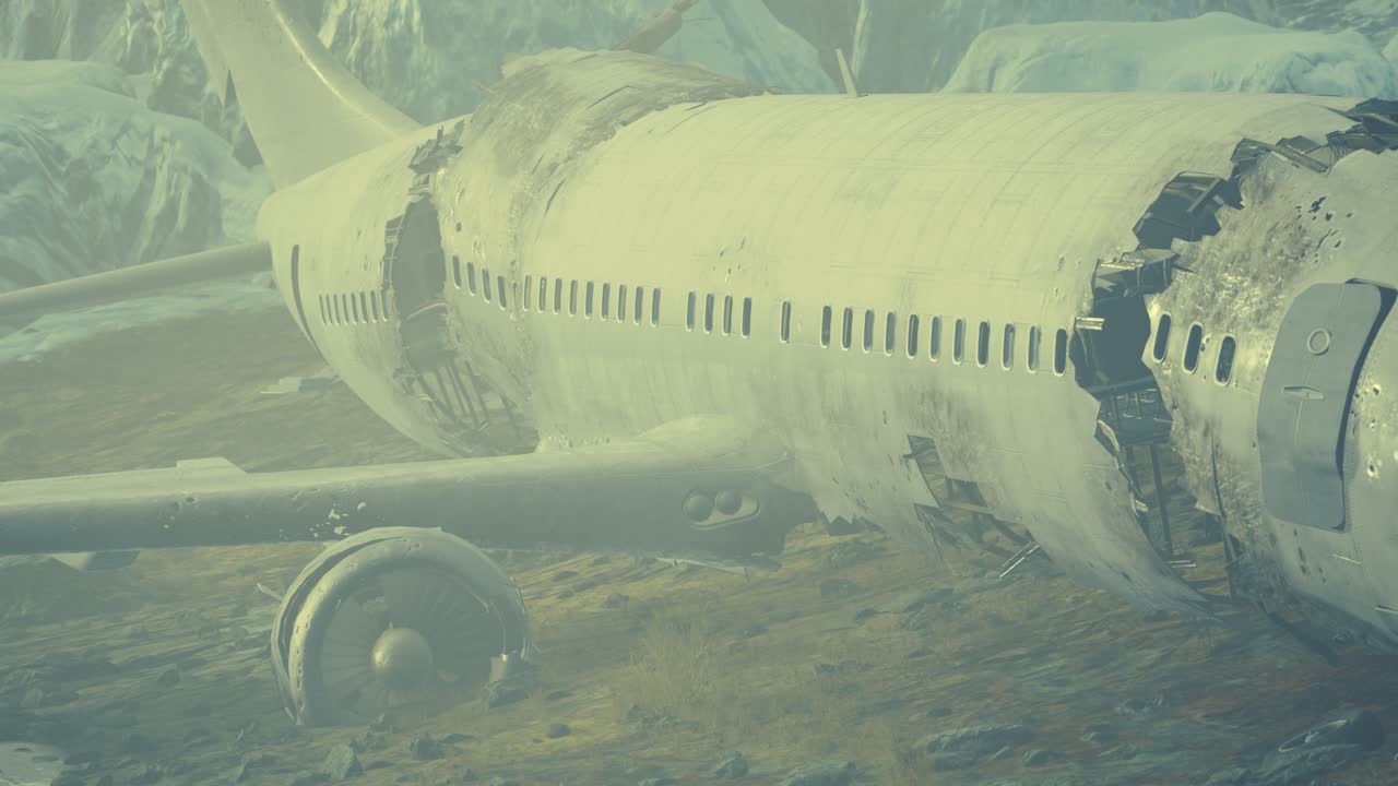 비행기가 산에 추락했습니다.