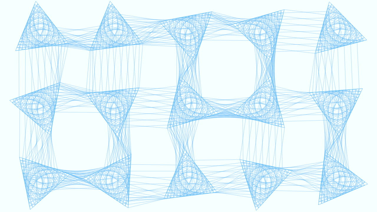 기하학적 선은 흥미로운 패턴을 형성합니다.