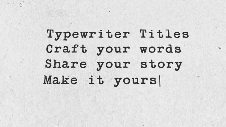 Typewriter Text Animation Typing Inspirational Quotes on Paper