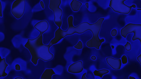 looping animations of a blue and black liquid camouflage like pattern with high contrast and hard edges