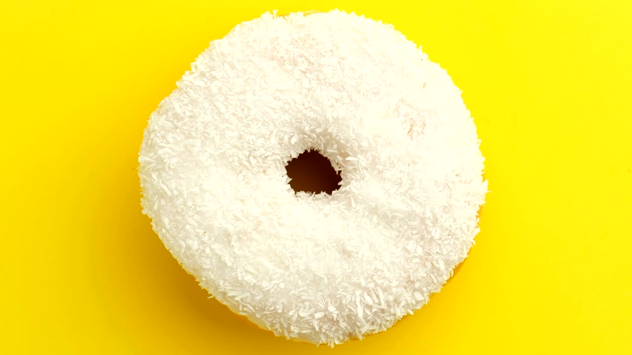 el primer plano de la rosquilla.