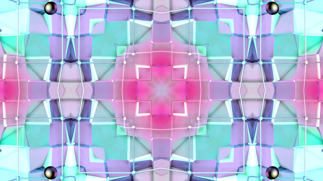 abstracto simple fondo 3d en color gradiente turquesa roja, estilo low poly como fondo geométrico moderno o entorno matemático con efecto caleidoscópico. 4k uhd o bucle sin costuras fullhd. v12