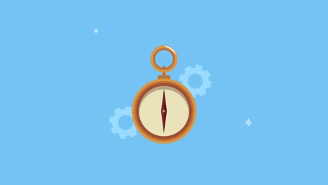 chronometer timer with gears animation