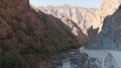 driving around albania through the valley