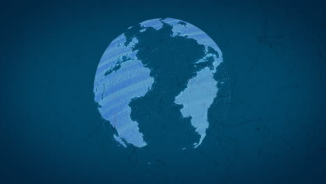 animación de formas que se mueven sobre el globo