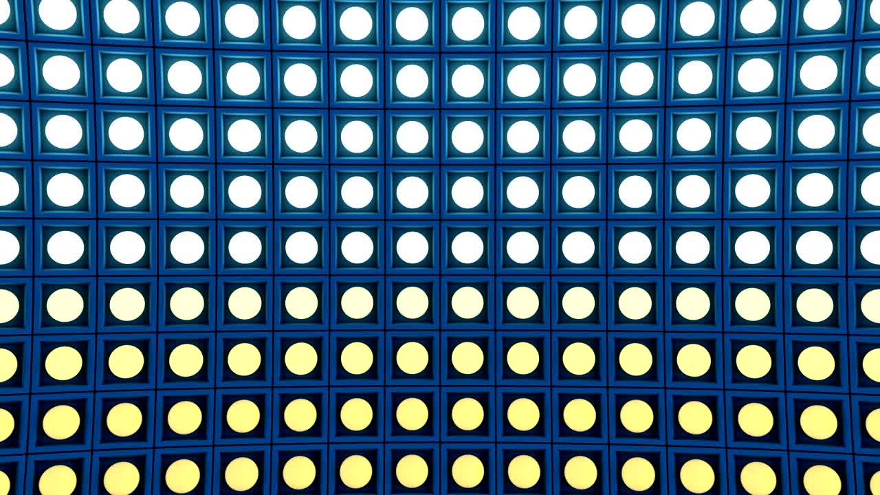 luces parpadeantes bombillas de pared patrón estático horizontal escenario azul fondo vj bucle