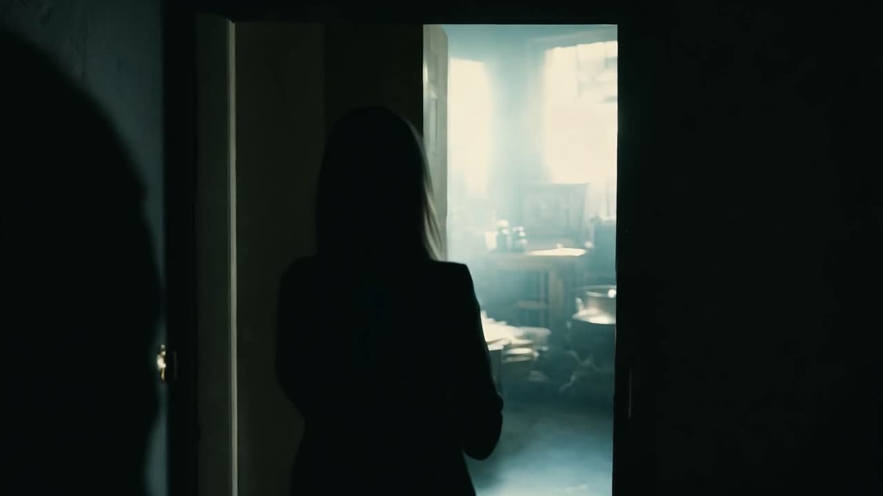 la silueta misteriosa de la puerta