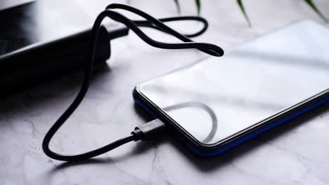 carga de teléfonos inteligentes con banco de energía