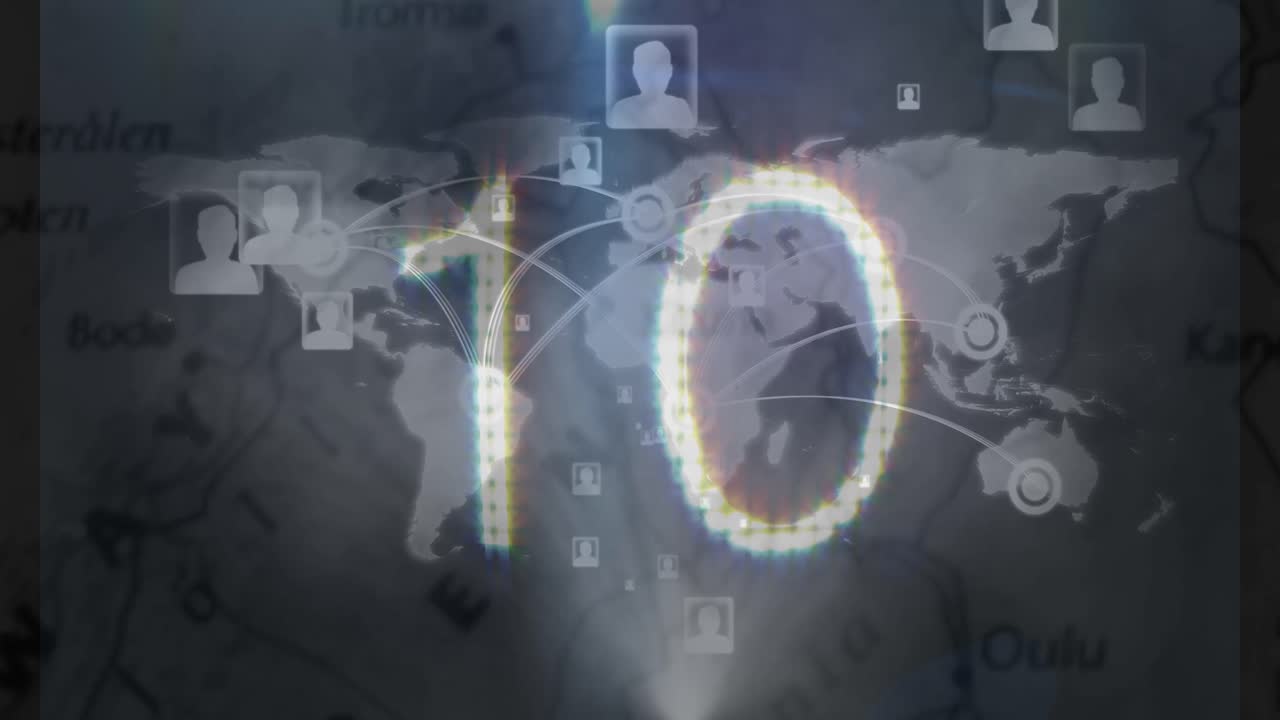 회색 배경에 대한 카운트다운 4k