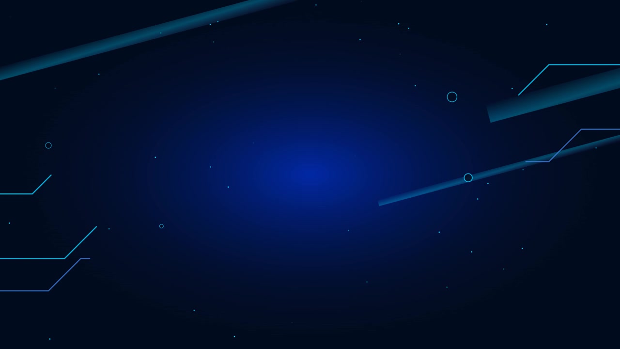 Abstract Digital Background with Moving Geometric Lines and Particles