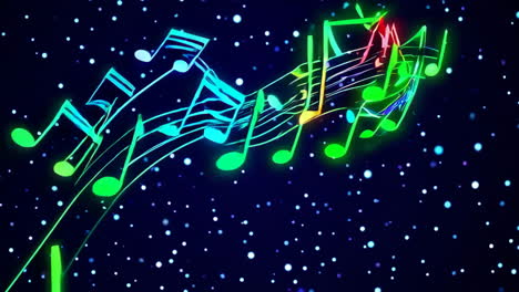 abstract colorful music notes background