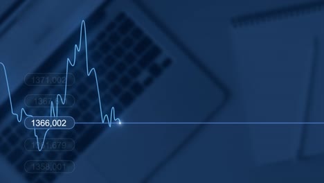 gráfico de fondo financiero 4k. gráfico de comercio de intercambio. (loopable)