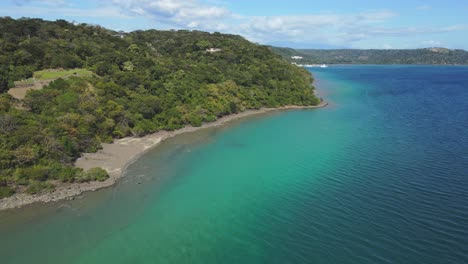 playa nacascolo beautiful scenic peninsula on costa rican coast, 4k aerial drone