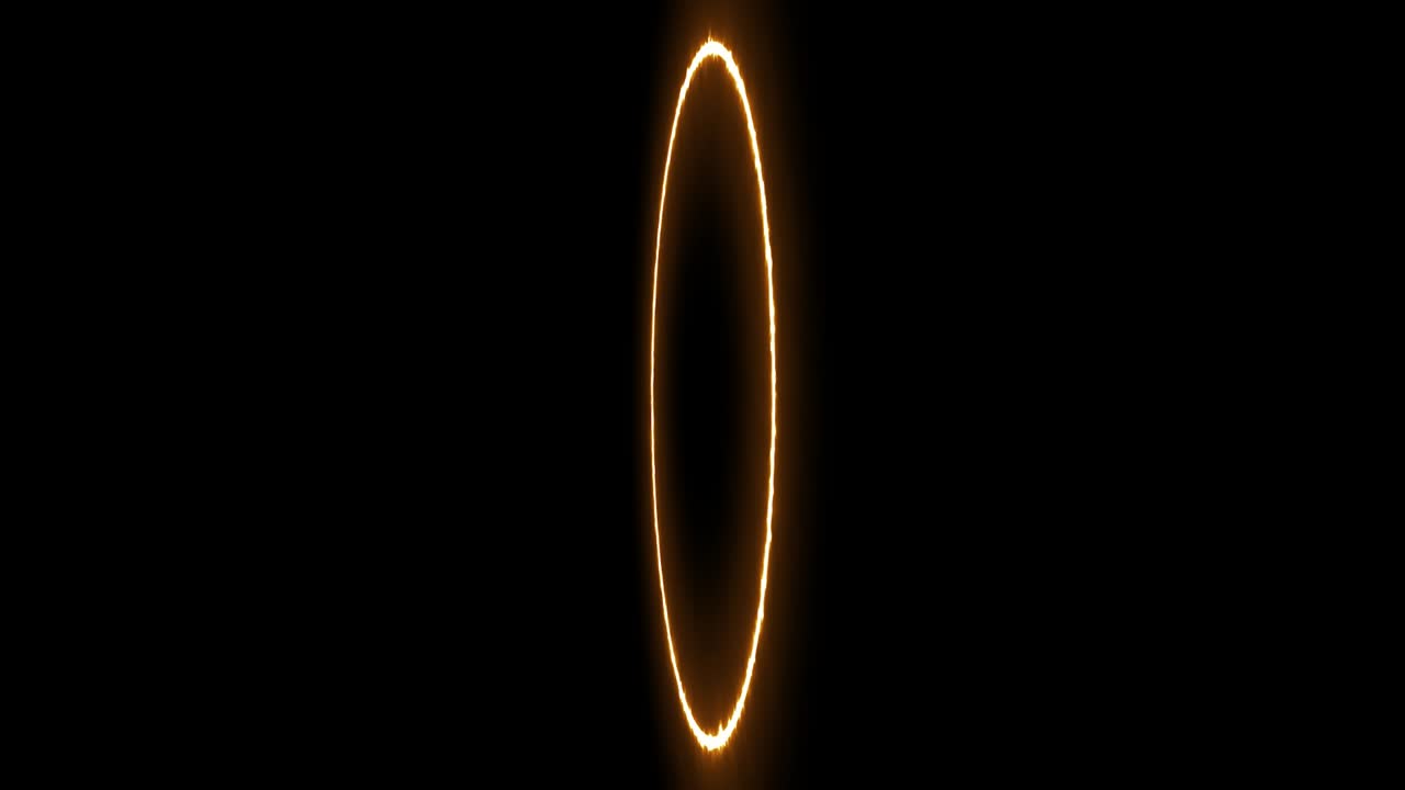 anillo naranja brillante animación eléctrica gráficos de movimiento