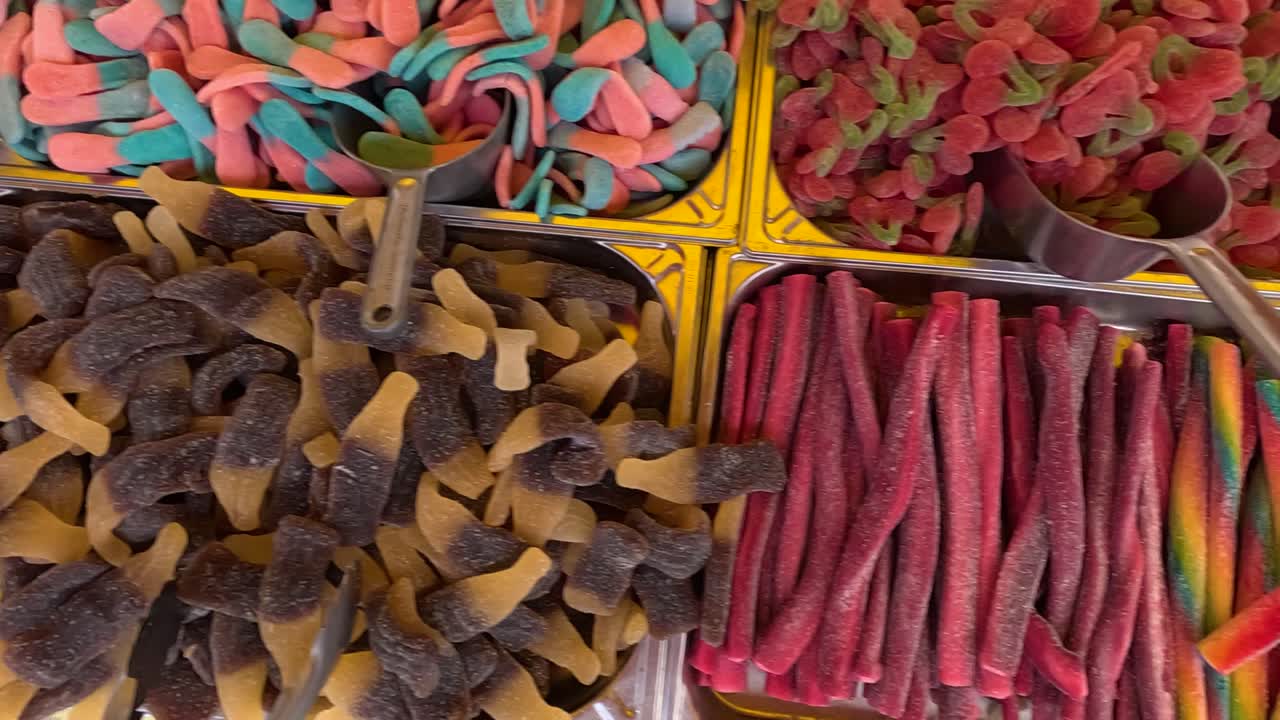 variedad vibrante de dulces y golosinas de azúcar