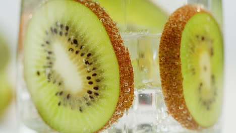 kiwi slices in sparkling water