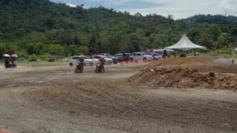 motocross race in the mountains
