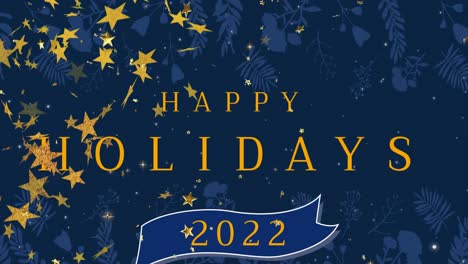 Animation-of-happy-holidays-text-at-christmas-over-stars-falling