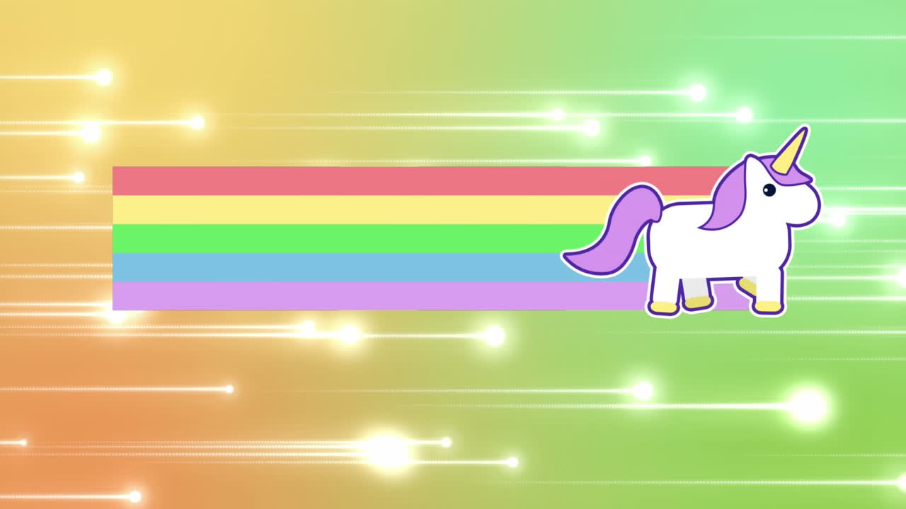 unicornio y arco iris