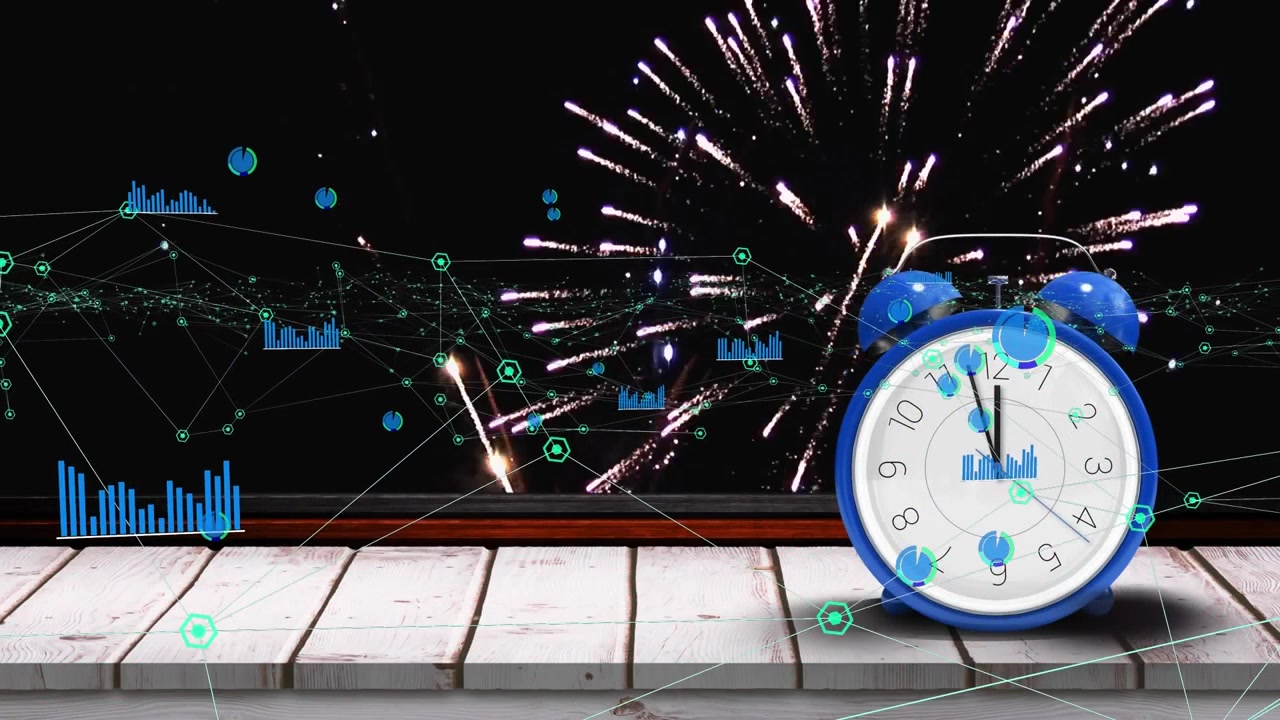 Animación del procesamiento de datos sobre reloj