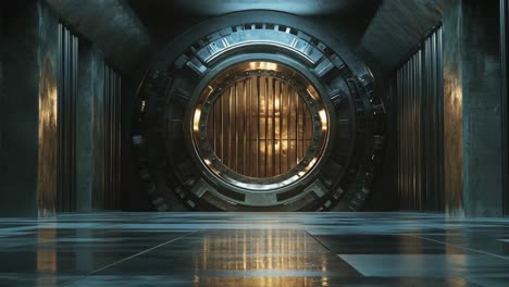 futuristic vault interior