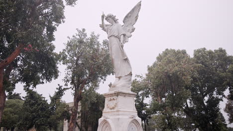 funeral, graveyard and angel on tombstone