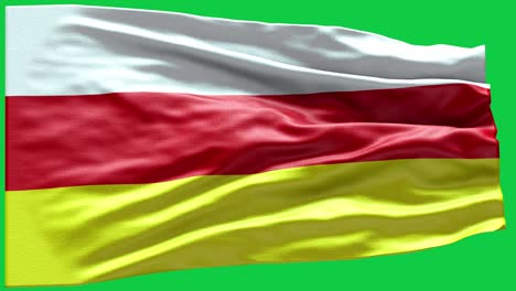 4k highly detailed flag of south ossetia - south ossetia flag high detail - national flag south ossetia wave pattern loopable elements