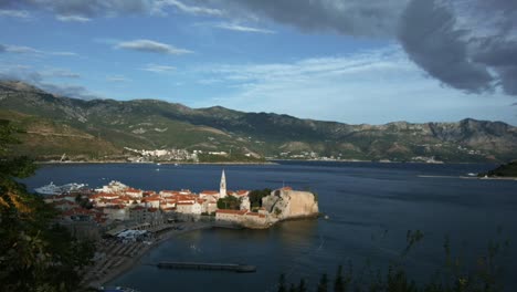 coastal town and island view