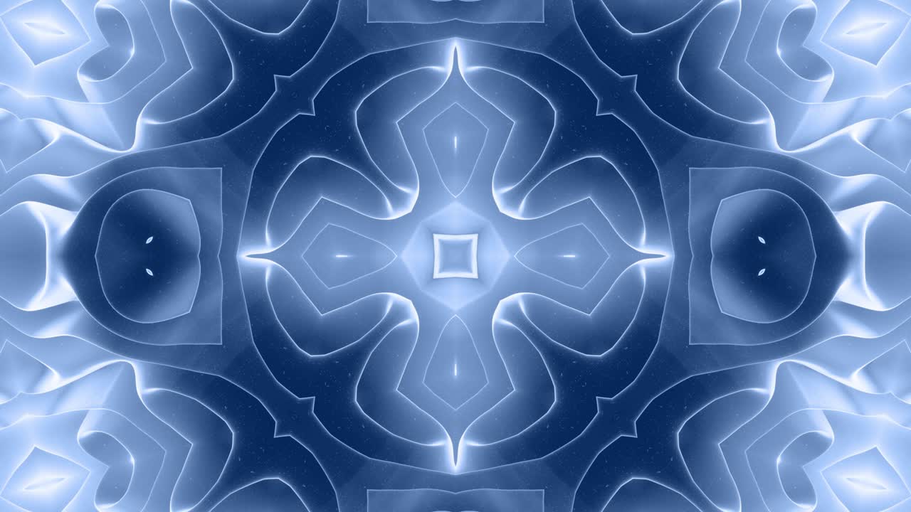 animación en bucle liso de 3d abstracto forma 3d mate negra suave en estructura simétrica de material mate brillo de luz, cambios de formas suavemente cíclicas.