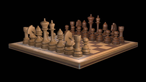 chess game set up