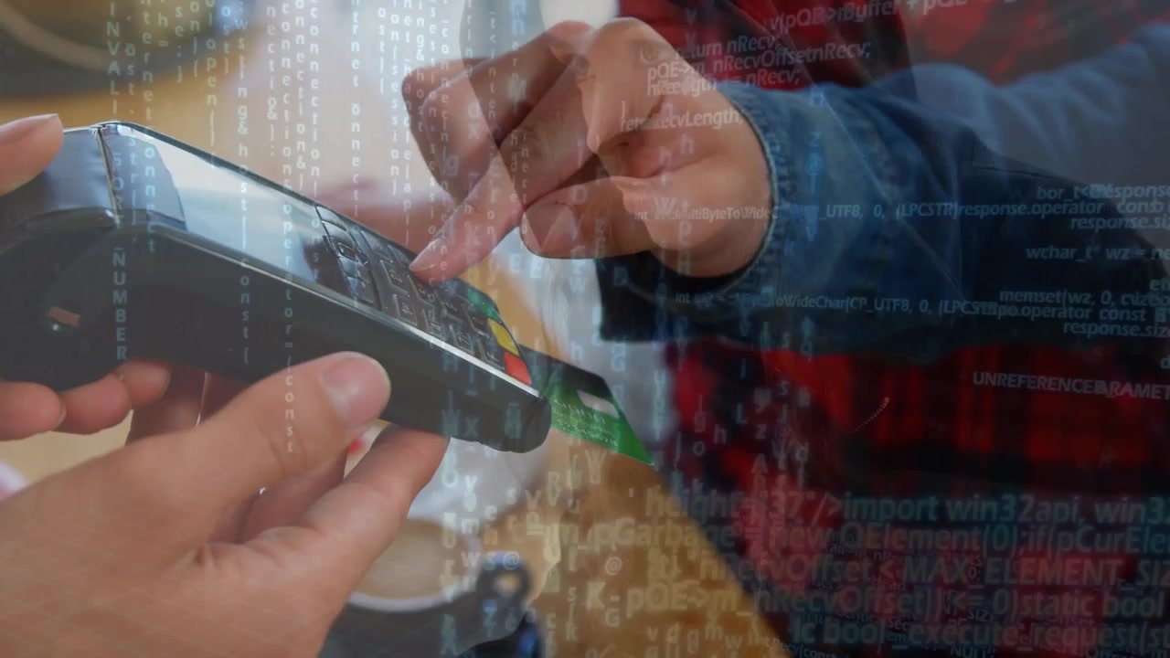 Animation of network of connections over man using smartphone