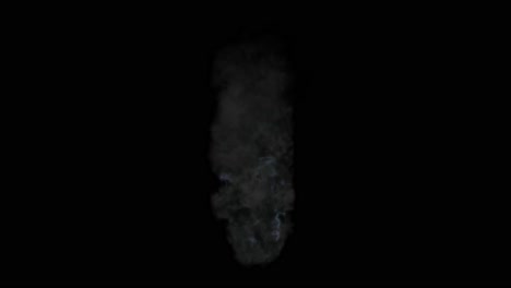 thick black smoke with blue electricity on black background, 2d visual effects animation