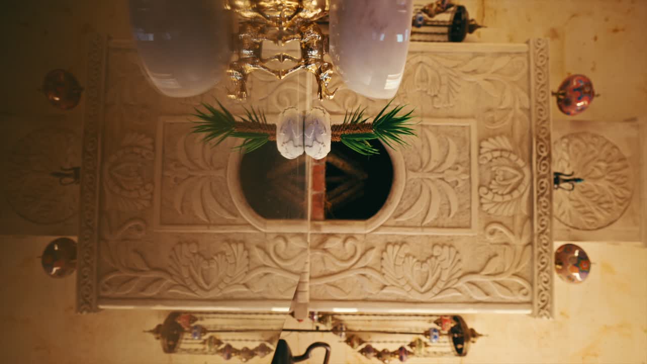 큰 벽난로를 가진 거실 내부 전망