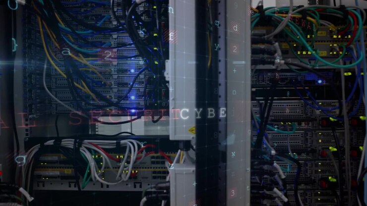 Animation of digital data processing over room workers