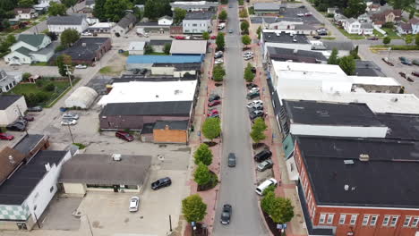 big rapids michigan drone aerial stock footage