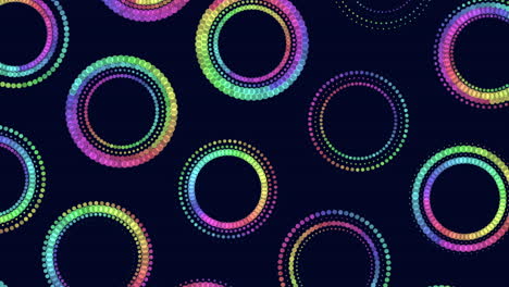 Colorful abstract circles and dots pattern