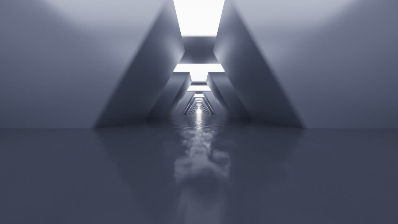 공허한 터널, 미래의 스타일, 3d 렌더링